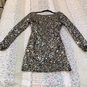 Sequence gold dress